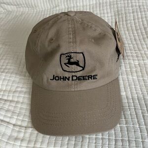 John Deere “One Smart Backhoe” Khaki Cap with Classic Black Logo